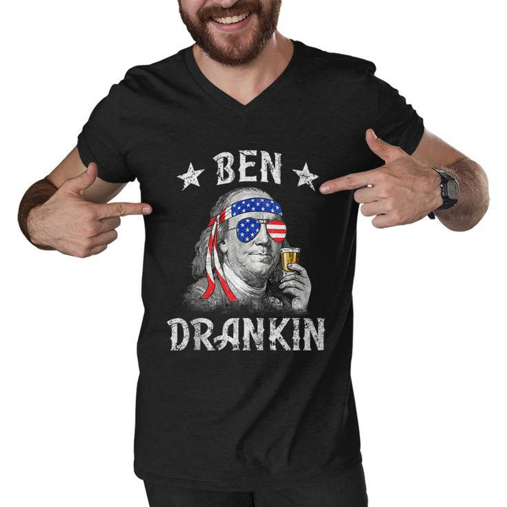 Ben Drankin Funny 4Th Of July V2 Men V-Neck Tshirt