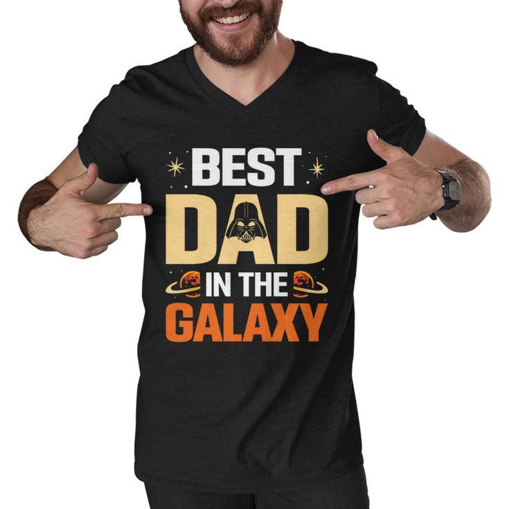 Best Dad In The Universe Fathers Day Spoof Tshirt Men V-Neck Tshirt