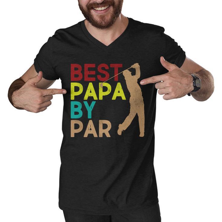 Best Papa By Par Tshirt Men V-Neck Tshirt