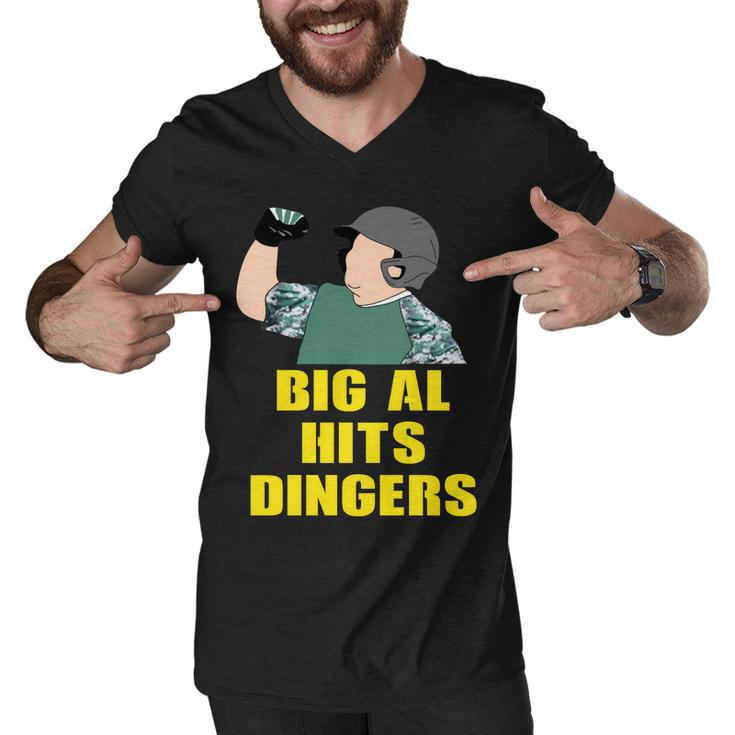Big Al Hits Dingers Tshirt Men V-Neck Tshirt