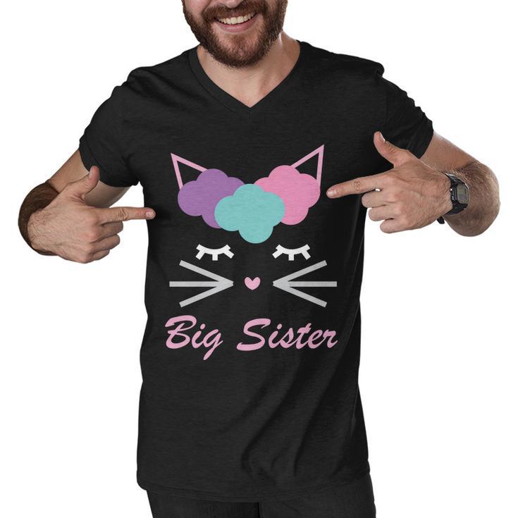 Big Sister Cute Cat Tshirt Men V-Neck Tshirt