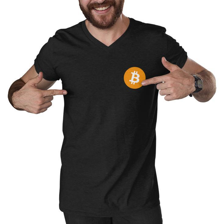 Bitcoin Pocket Men V-Neck Tshirt