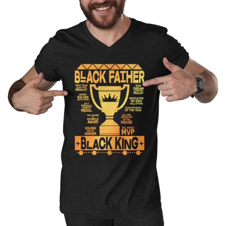 Black Father Black King Tshirt Men V-Neck Tshirt