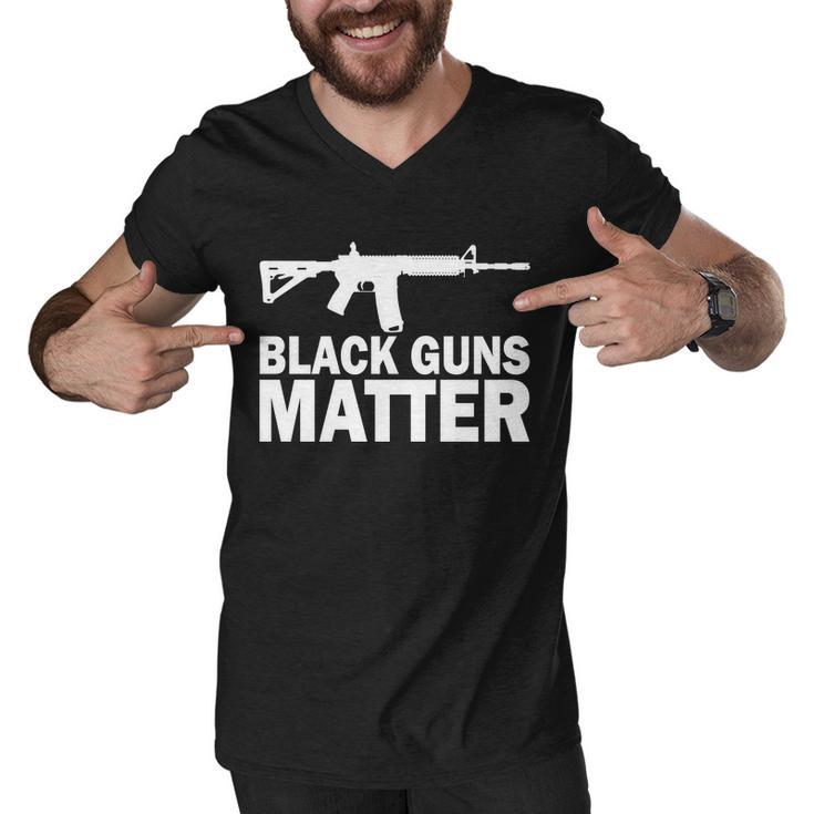 Black Guns Matter Ar-15 Tshirt Men V-Neck Tshirt