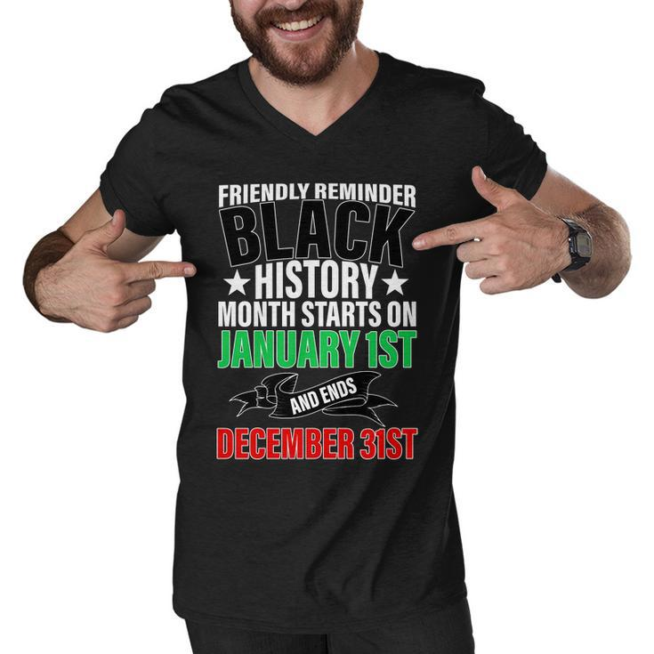 Black History Month All Year Long Men V-Neck Tshirt