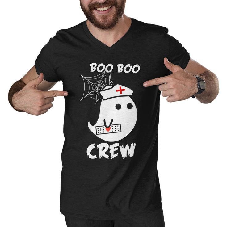 Boo Boo Crew Nurse Ghost Funny Halloween Men V-Neck Tshirt