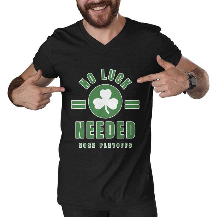 Boston Playoffs 2022 No Luck Needed Graphic Design Printed Casual Daily Basic Men V-Neck Tshirt