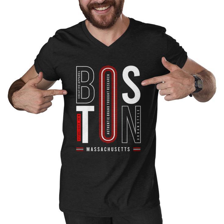 Boston V2 Men V-Neck Tshirt