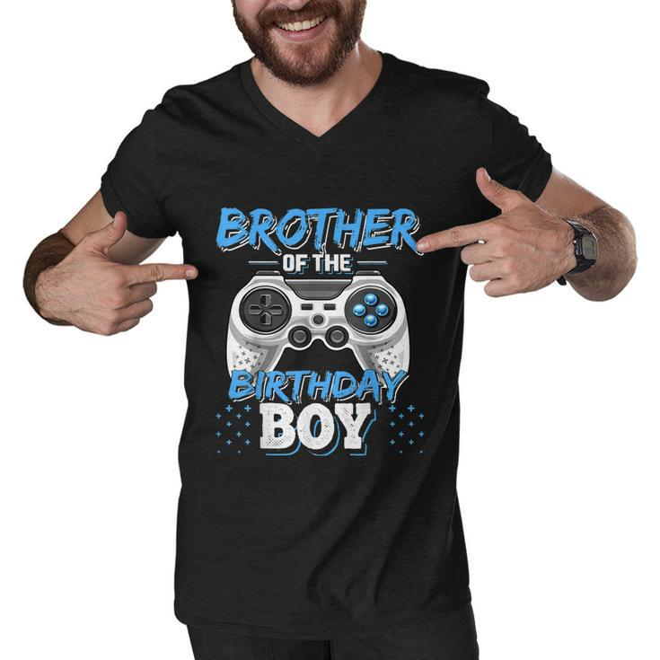Brother Of The Birthday Boy Matching Video Gamer Party Men V-Neck Tshirt