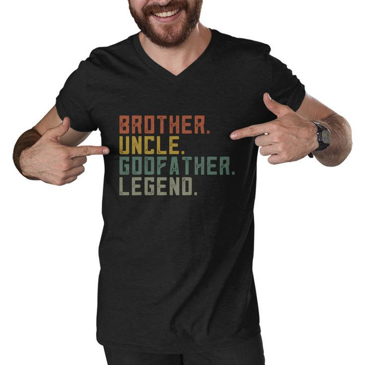 Brother Uncle Godfather Legend Men V-Neck Tshirt