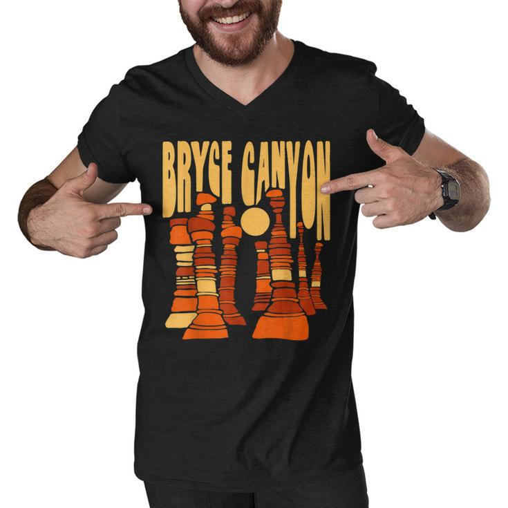 Bryce Canyon National Park Vintage Hoo Doo Retro Graphic  Men V-Neck Tshirt
