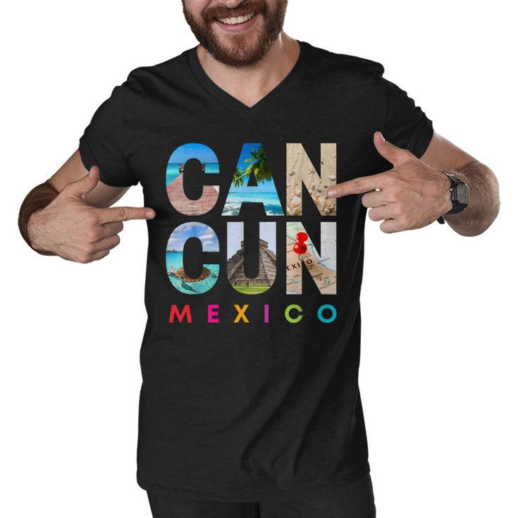 Cancun Mexico 2022 Vacation Beach Matching Family Group  Men V-Neck Tshirt