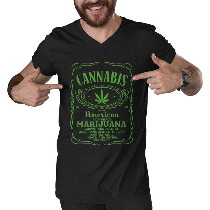 Cannabis Tshirt Men V-Neck Tshirt