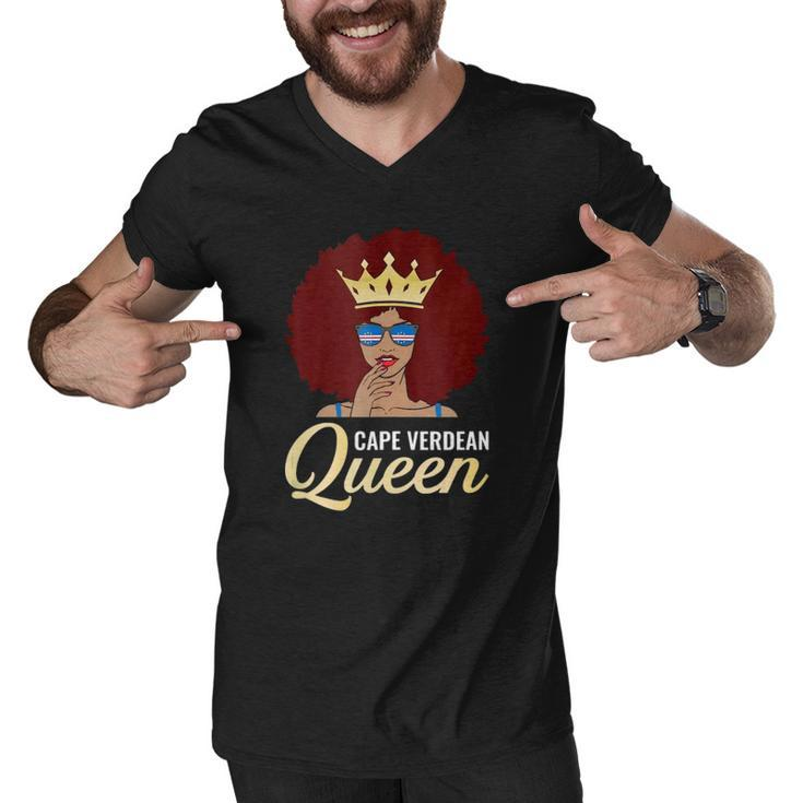 Cape Verdean Queen Cape Verdean  Men V-Neck Tshirt