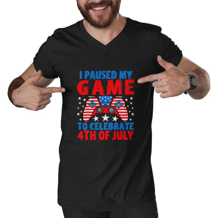 Celebrate 4Th Of July Gamer Funny Fourth Men V-Neck Tshirt