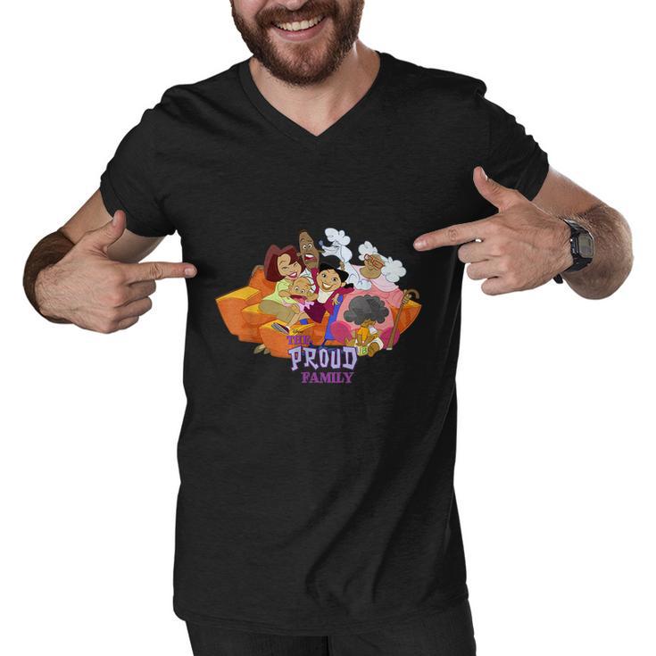 Channel The Proud Family Characters Men V-Neck Tshirt