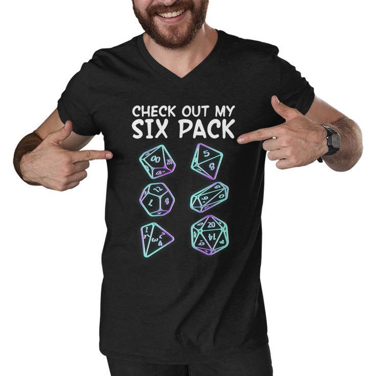 Check Out My Six Pack Dnd Dice Dungeons And Dragons Tshirt Men V-Neck Tshirt
