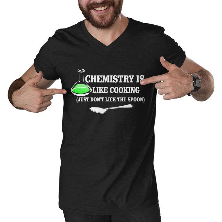 Chemistry Cooking Dont Lick The Spoon Tshirt Men V-Neck Tshirt