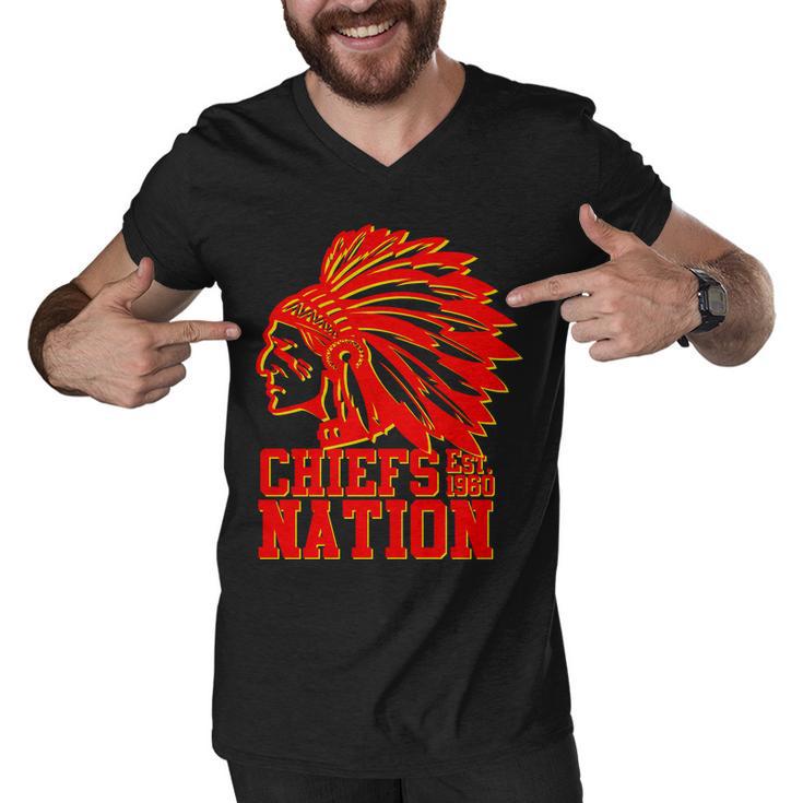 Chiefs Nations Est  Men V-Neck Tshirt