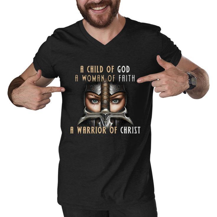 Child Of God Woman Of Faith Warrior Of Christ Tshirt Men V-Neck Tshirt