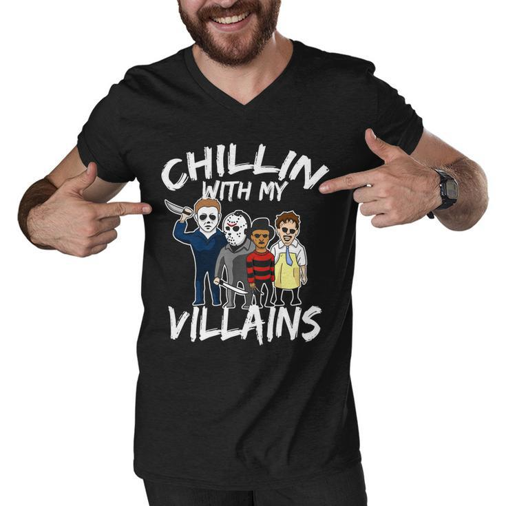 Chillin With My Villains Tshirt Men V-Neck Tshirt