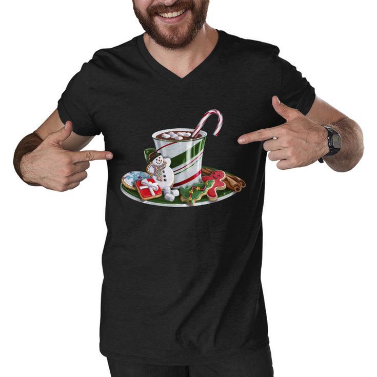 Christmas Hot Chocolate Men V-Neck Tshirt