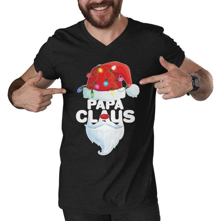 Christmas Papa Claus Tshirt Men V-Neck Tshirt