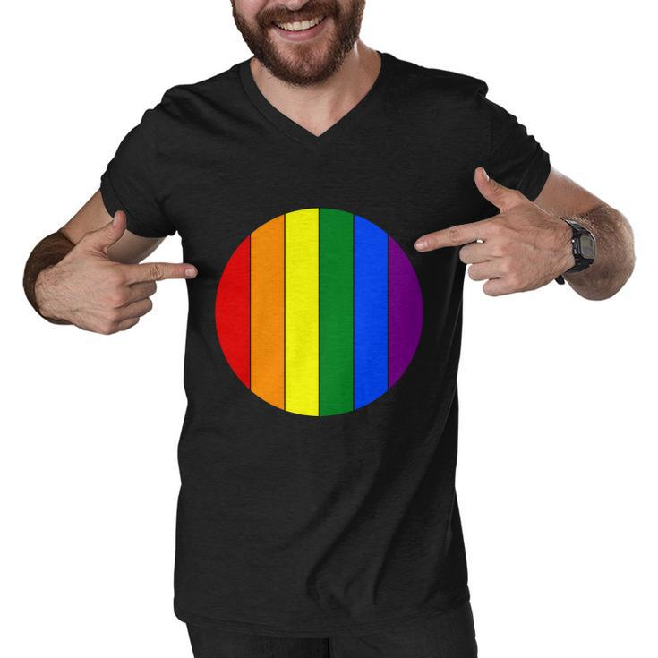 Circle Lgbt Gay Pride Lesbian Bisexual Ally Quote Men V-Neck Tshirt