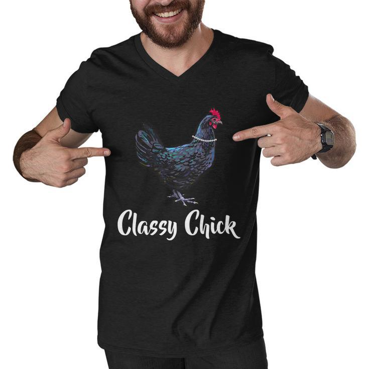 Classy Chick - Funny Cute Men V-Neck Tshirt