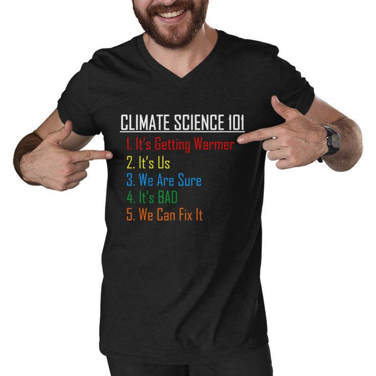 Climate Science 101 Climate Change Facts We Can Fix It Tshirt Men V-Neck Tshirt