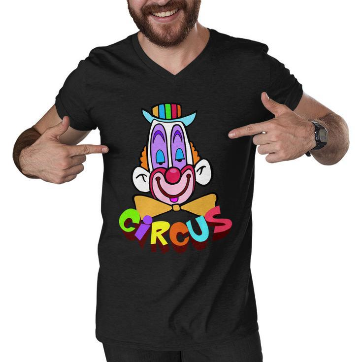 Clown Circus Face Funny Retro Tshirt Men V-Neck Tshirt