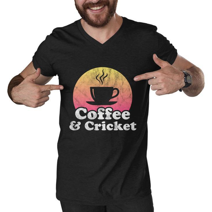 Coffee And Cricket Great Gift Men V-Neck Tshirt
