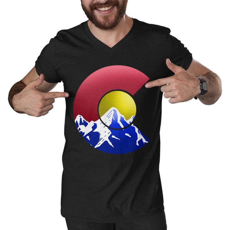 Colorado Mountains Tshirt Men V-Neck Tshirt