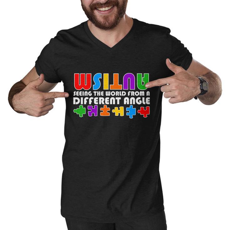 Colorful - Autism Awareness - Seeing The World From A Different Angle Tshirt Men V-Neck Tshirt