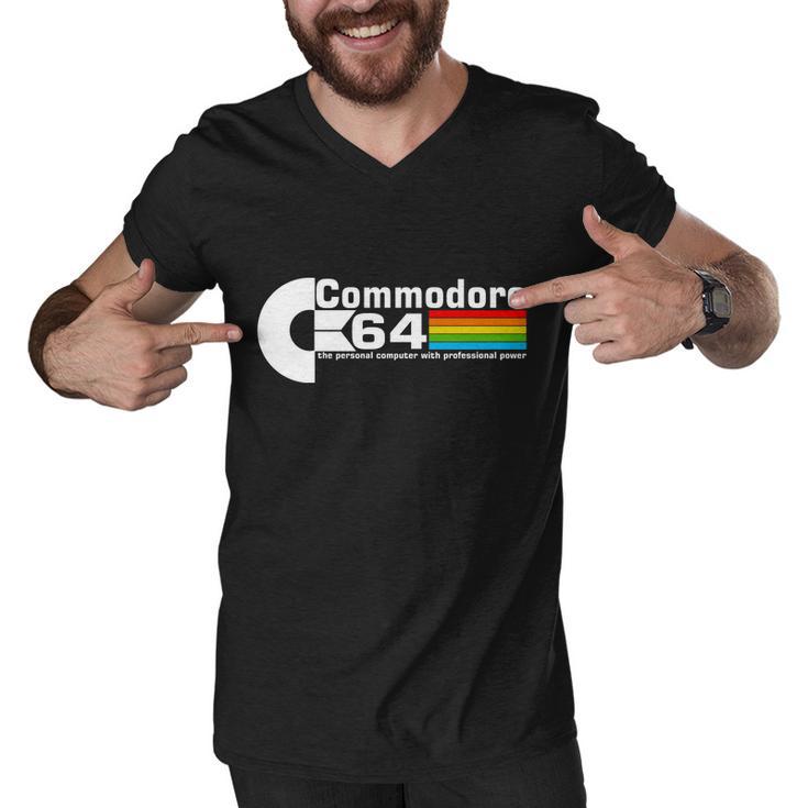 Commodore 64 Retro Computer Tshirt Men V-Neck Tshirt