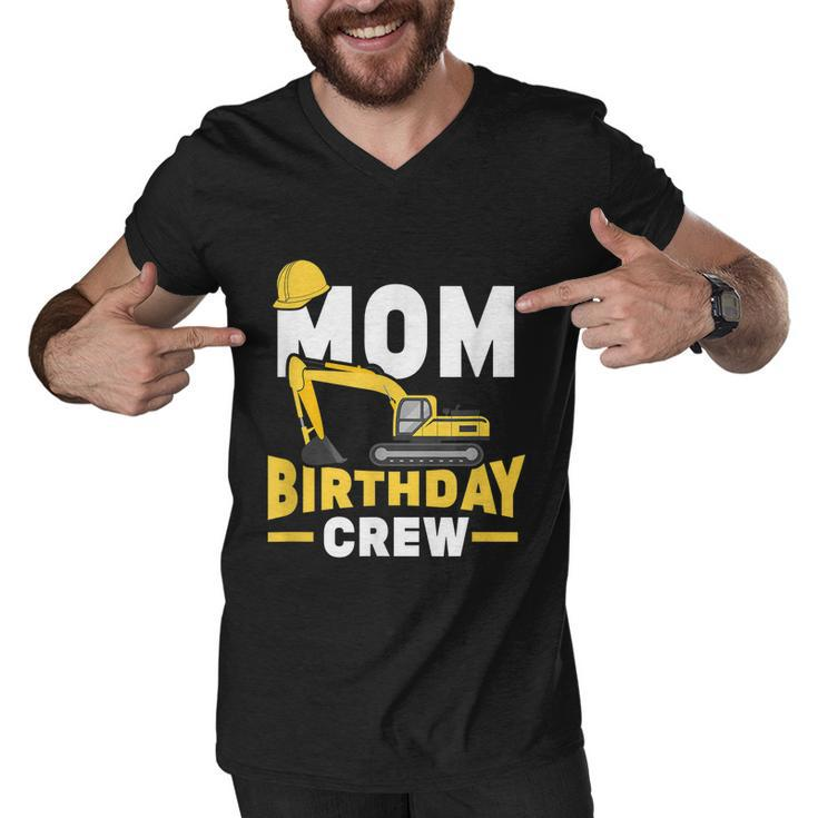 Construction Birthday Party Digger Mom Birthday Crew Graphic Design Printed Casual Daily Basic Men V-Neck Tshirt