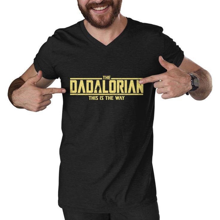 Cool The Dadalorian This Is The Way Tshirt Men V-Neck Tshirt