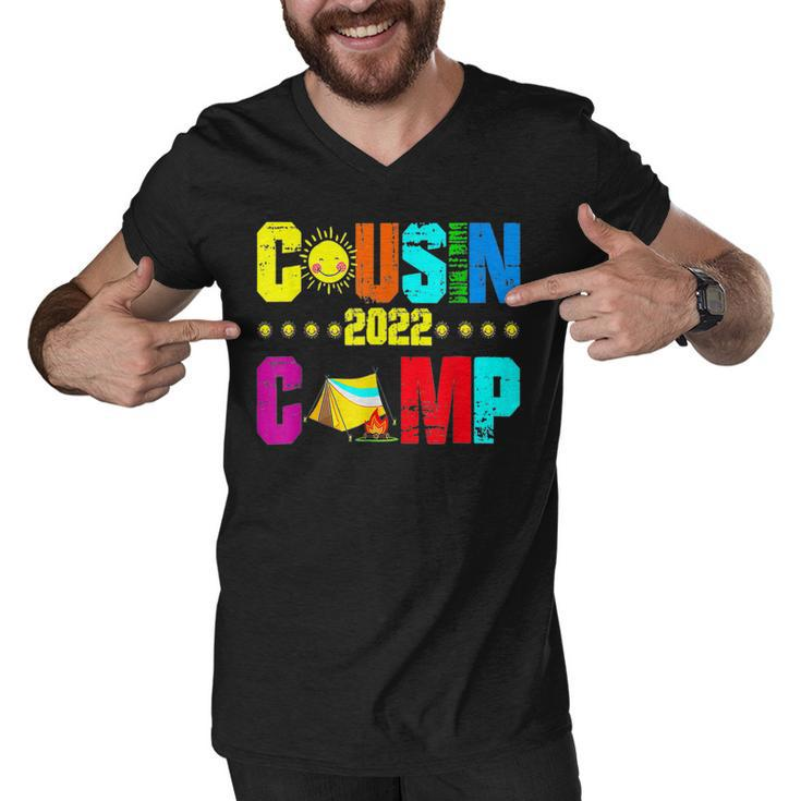 Cousin Camp  2022 Family Camping Summer Vacation Crew  V2 Men V-Neck Tshirt