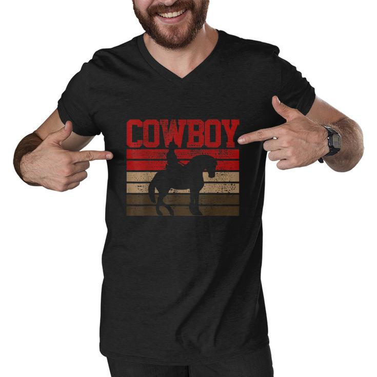 Cowboy Rodeo Horse Gift Country Men V-Neck Tshirt