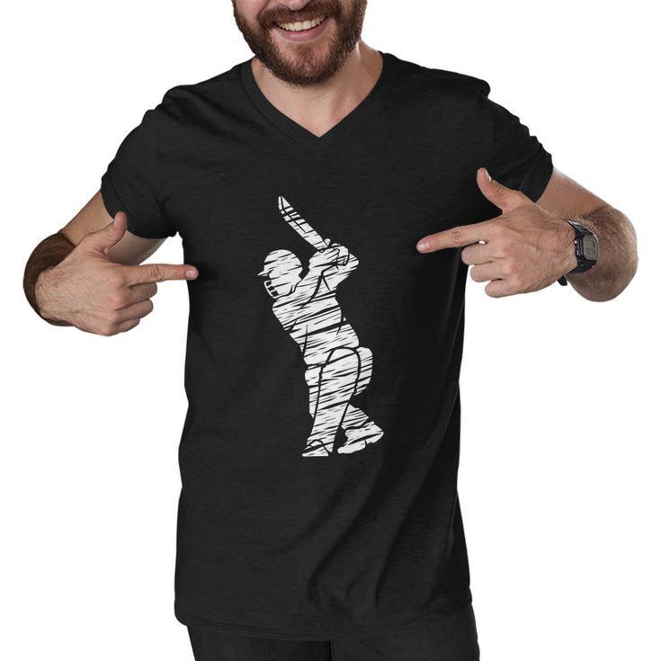 Cricket Sport Player Funny Gift Men V-Neck Tshirt