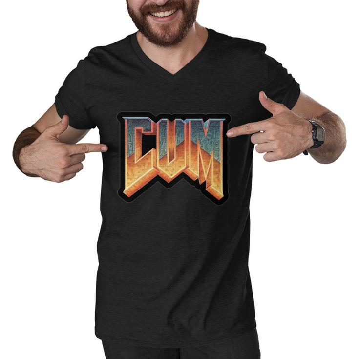 Cum Doom V2 Men V-Neck Tshirt