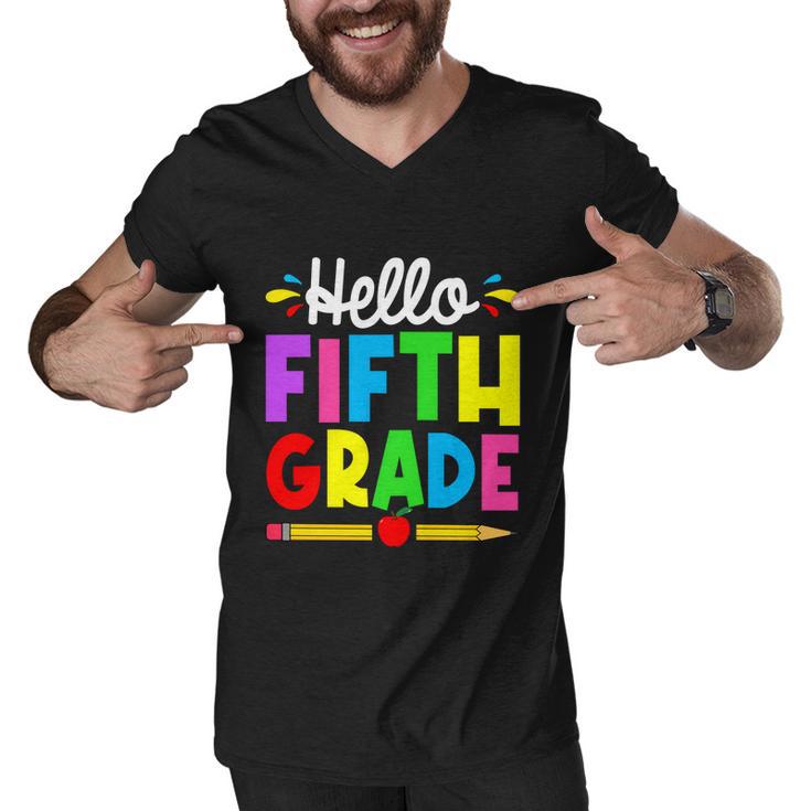 Cute Hello Fifth Grade Outfit Happy Last Day Of School Gift Men V-Neck Tshirt