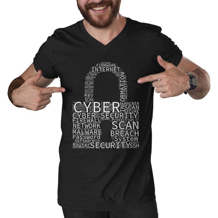 Cyber Security V2 Men V-Neck Tshirt