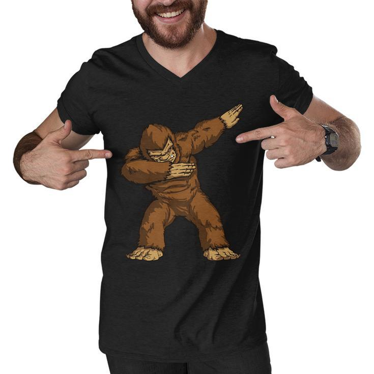 Dabbing Bigfoot Men V-Neck Tshirt