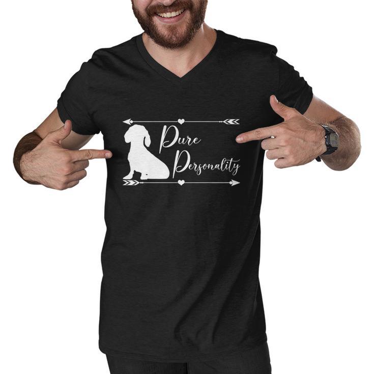 Dachshund Wiener Personality Doxie Mom Dog Lover Gift V2 Men V-Neck Tshirt