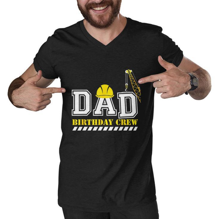 Dad Birthday Crew Construction Birthday Party Graphic Design Printed Casual Daily Basic Men V-Neck Tshirt