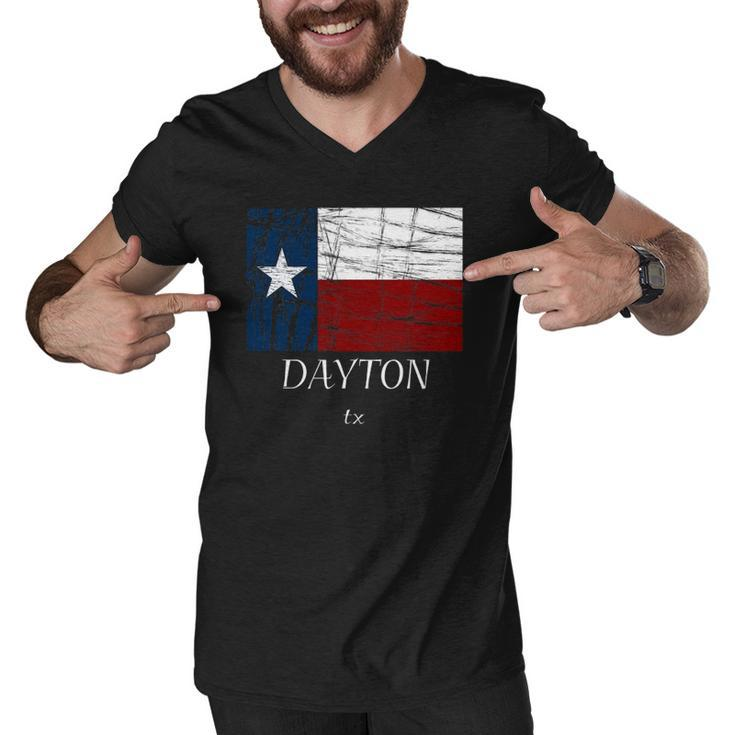 Dayton Tx Texas Flag City State Gift Men V-Neck Tshirt