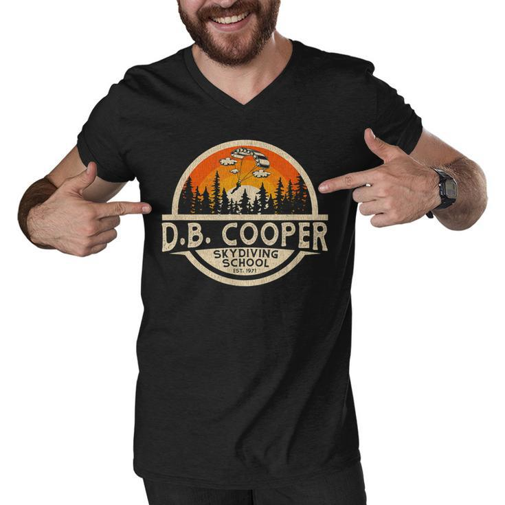 Db Cooper Skydiving School  V2 Men V-Neck Tshirt