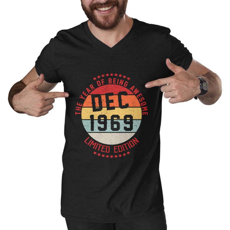 Dec 1969 Birthday The Year Of Being Awesome Gift Men V-Neck Tshirt