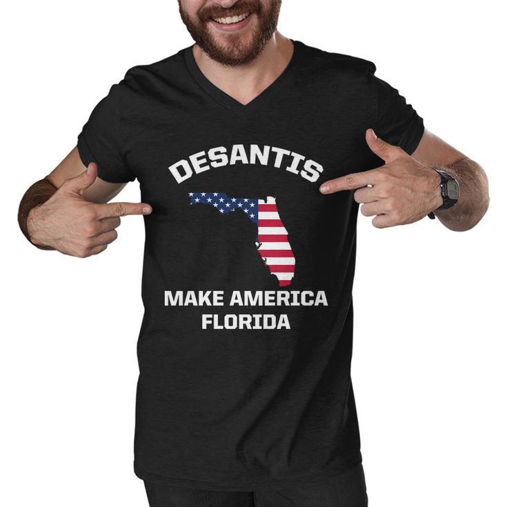 Desantis Make America Florida Usa Men V-Neck Tshirt